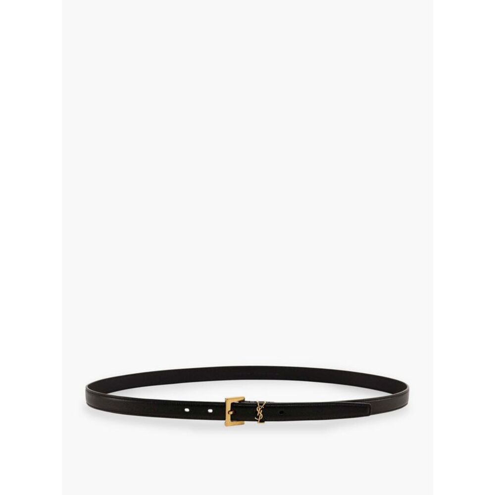 Saint Laurent Women Cassandre Leather Belt